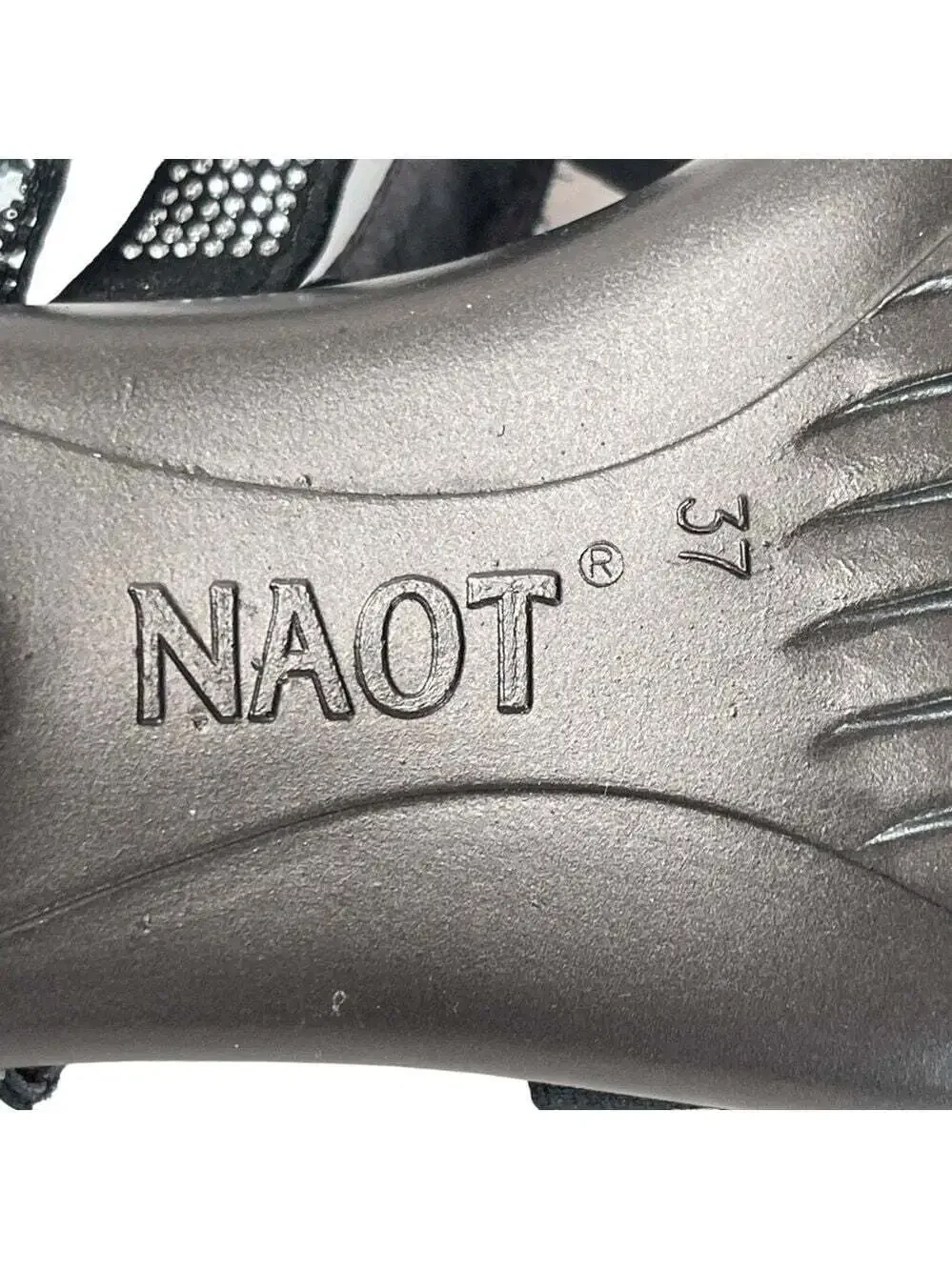 Naot black silver